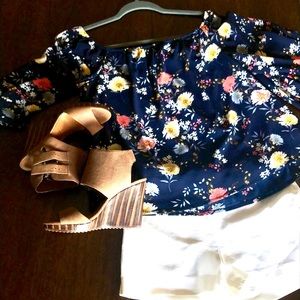 Brown Leather Wedges